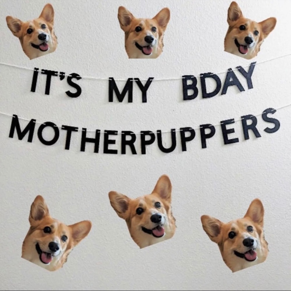 “It’s My Birthday Motherpupper” Banner for Dogs